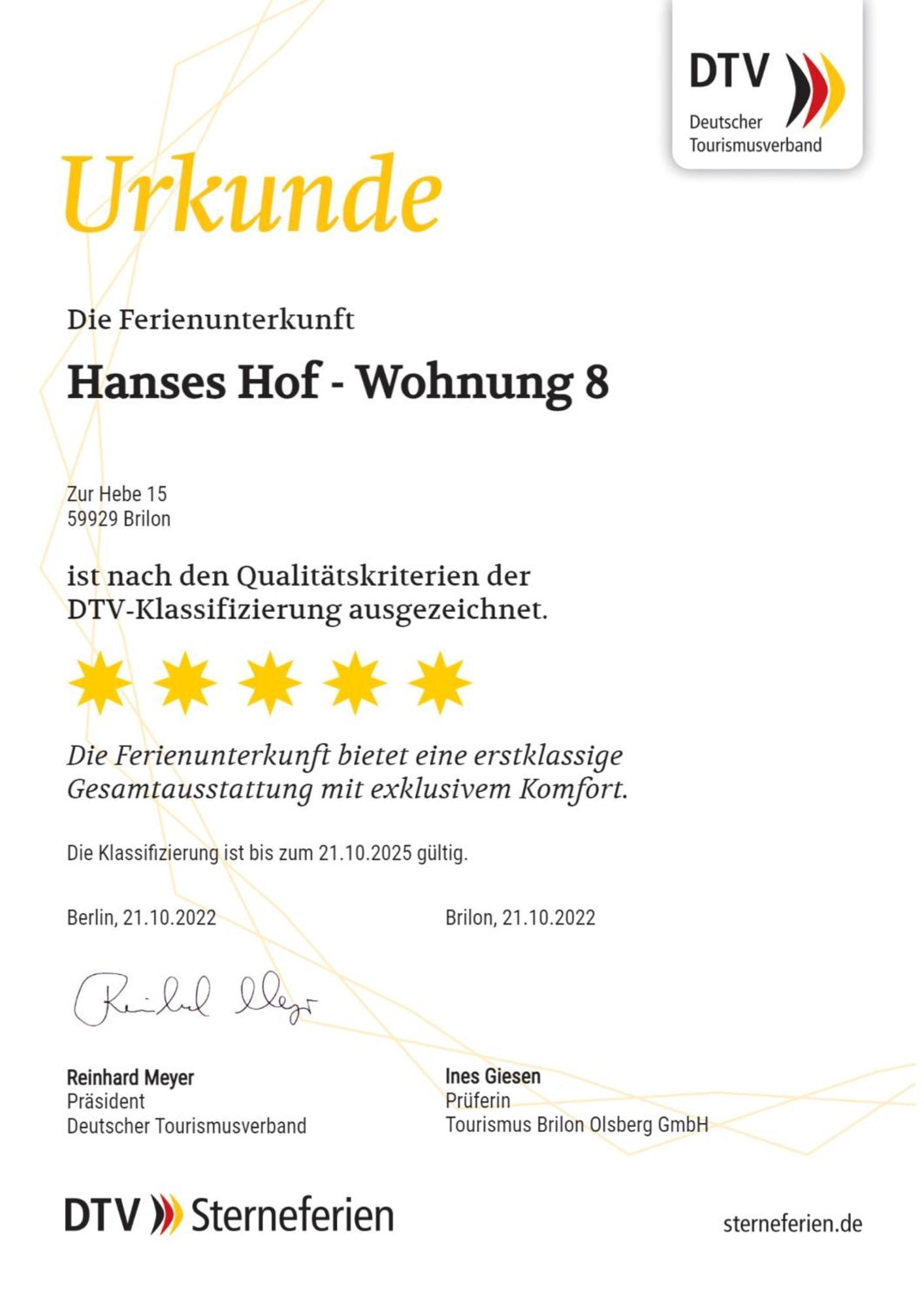 Hanses Hof Brilon Rum bild